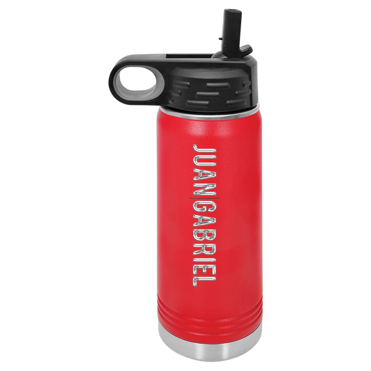 Botella de agua Polar Camel vertical grabada con láser