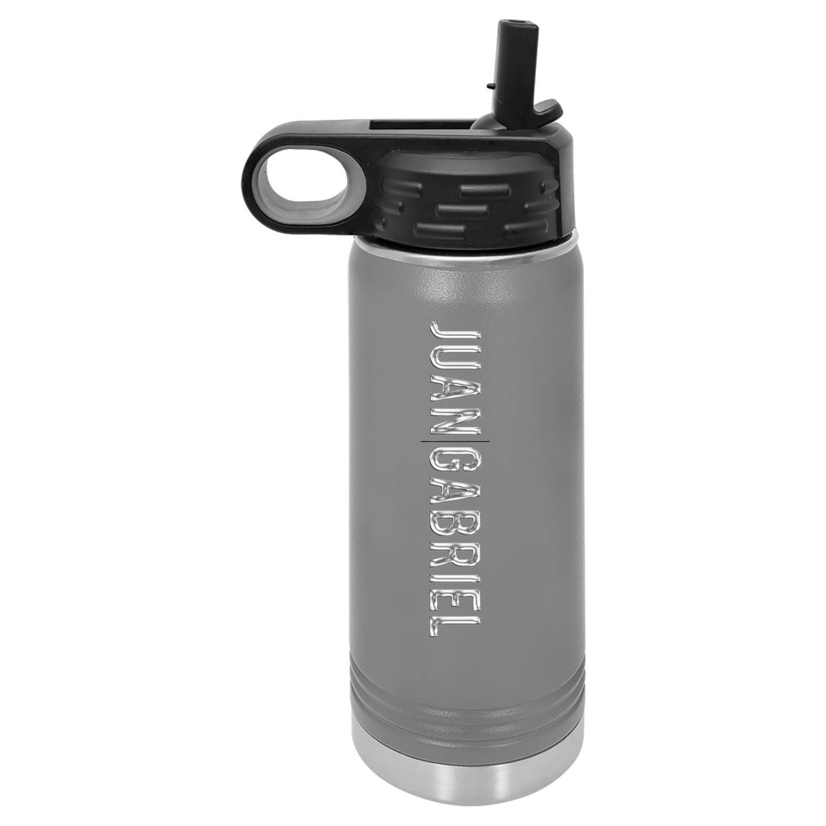 Botella de agua Polar Camel vertical grabada con láser