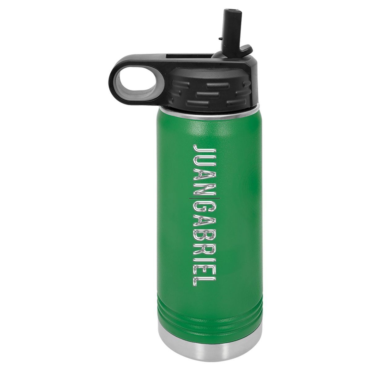 Botella de agua Polar Camel vertical grabada con láser