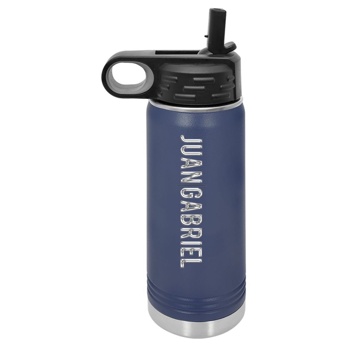 Botella de agua Polar Camel vertical grabada con láser