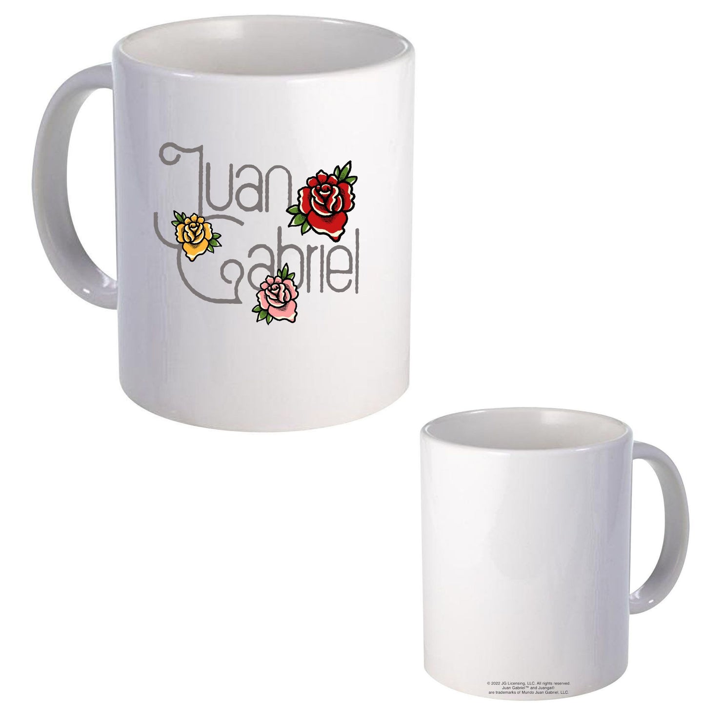 Taza de cerámica con rosas