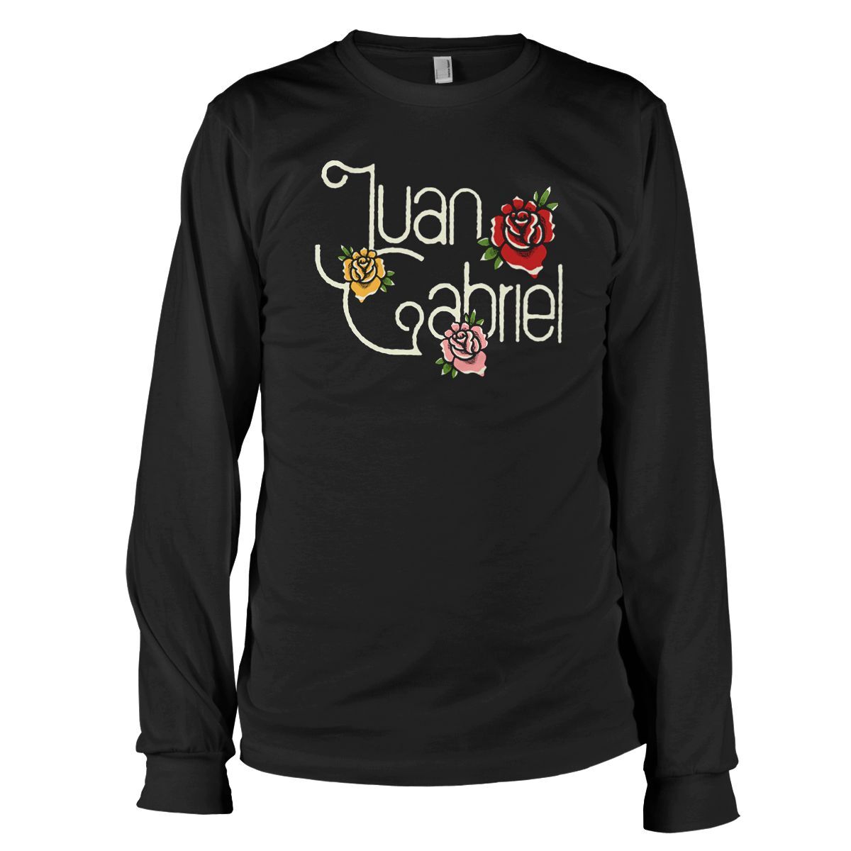 Juan Gabriel Roses Black Long Sleeve T-shirt