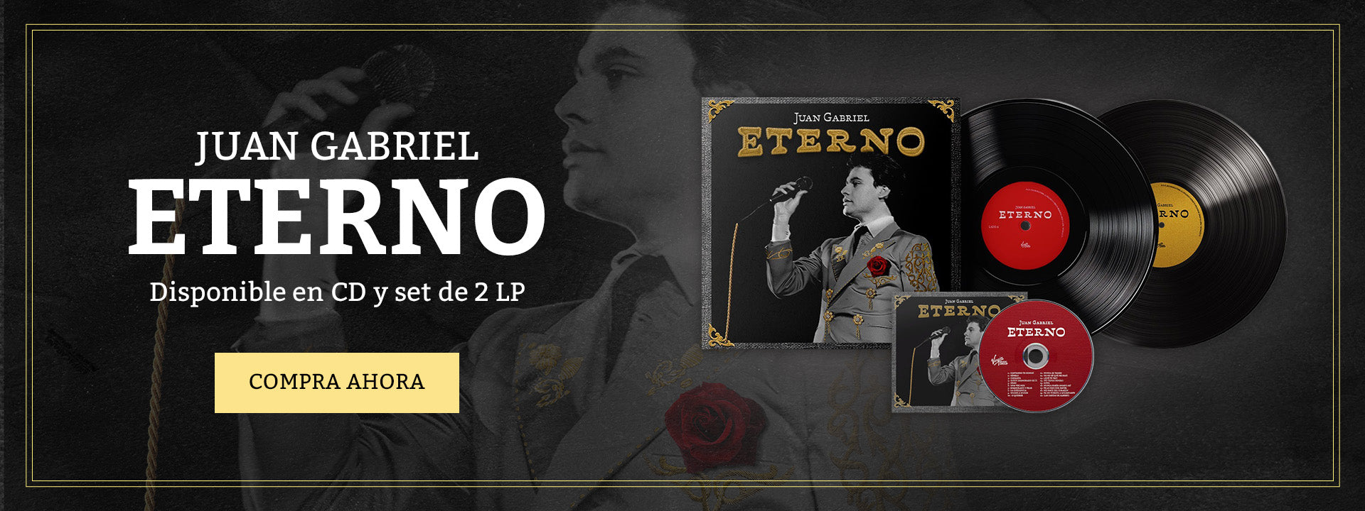 Juan Gabriel Eterno Disponible en CD y set de 2 LP