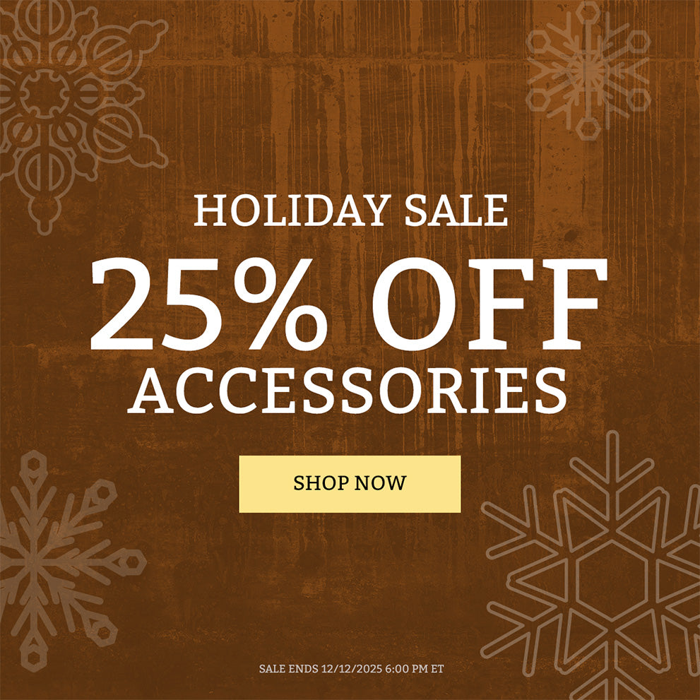 Holiday sale 25% off accessories shop now